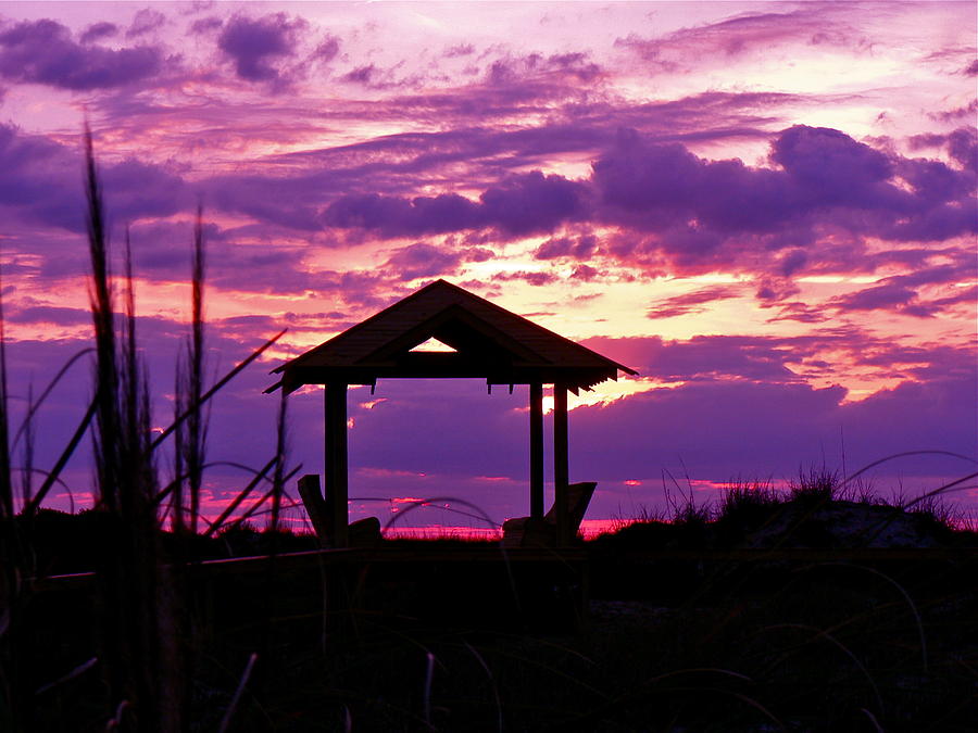 Sunset Photograph - Purple Sunset by Jean Wright