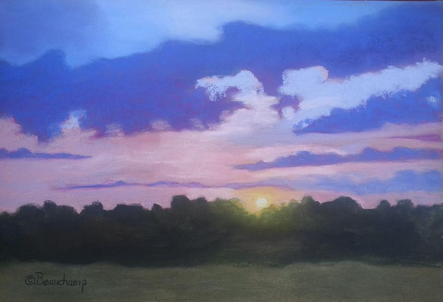 Purple Sunset Pastel by Nancy Beauchamp