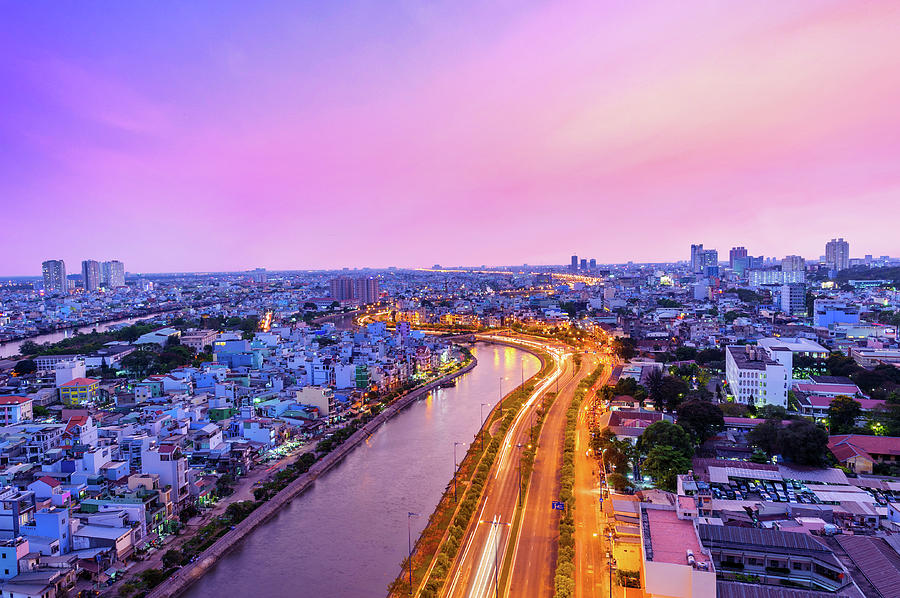 Purple Sunset Of Ho Chi Minh City Photograph by Phung Huynh Vu Qui