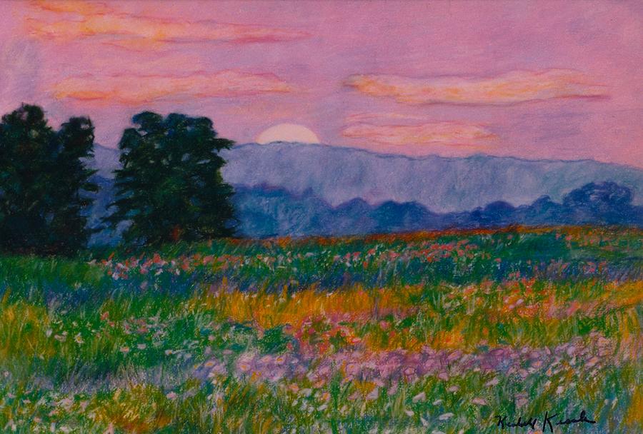 Purple Sunset on the Blue Ridge Painting by Kendall Kessler