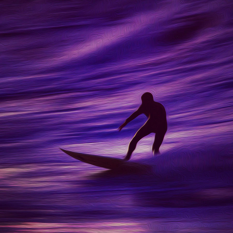 Purple Surfer Photograph by David Alexander