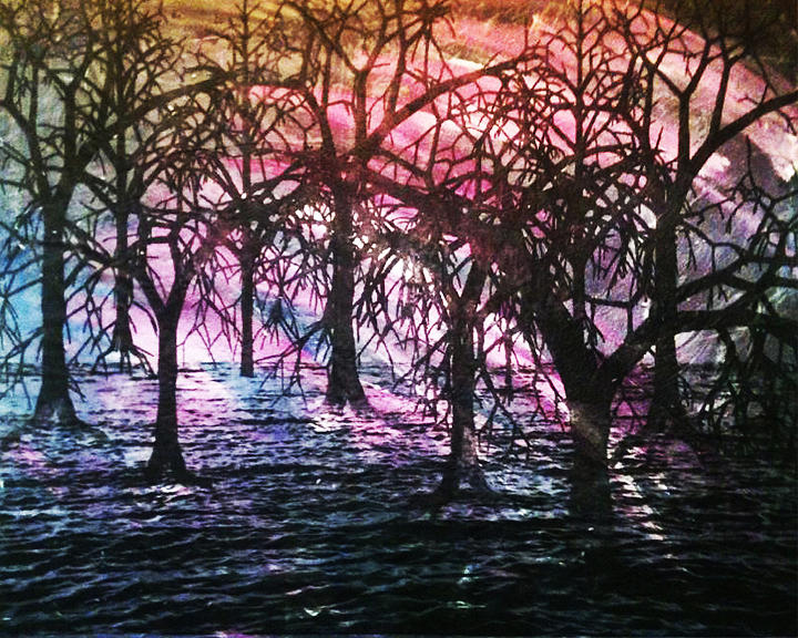 Purple Swamp Painting by Kristin Nichi | Pixels