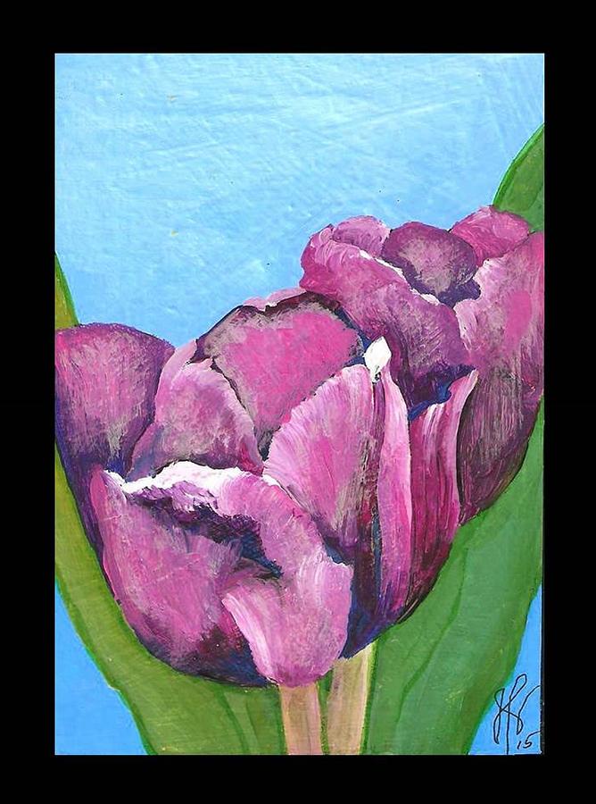 Purple Tulip Painting by Jim Harris