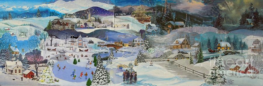 Purple Twilight on Snow- SOLD Mixed Media by Judith Espinoza
