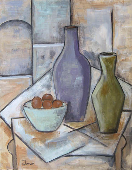 Purple Vase Painting by Trish Toro