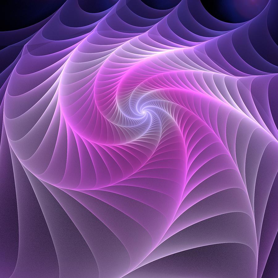 Abstract Digital Art - Purple Web by Anastasiya Malakhova