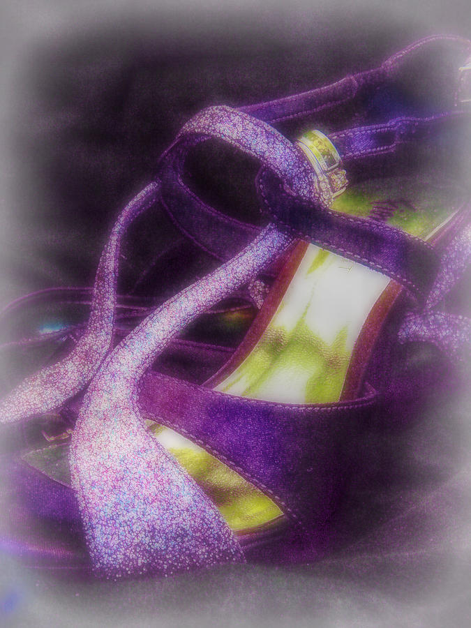 Purple Wedding Shoe Photograph by Amanda Eberly