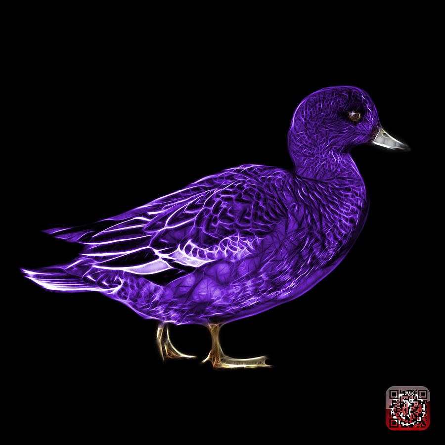 Purple Wigeon Art - 7415 - BB Mixed Media by James Ahn