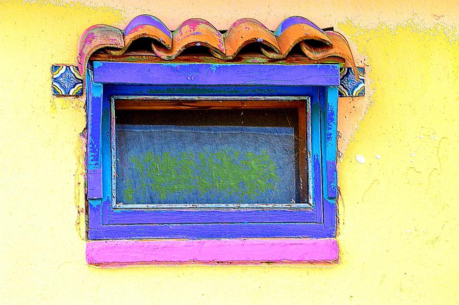 Adobe Photograph - Purple Window by Jacqui Binford-Bell