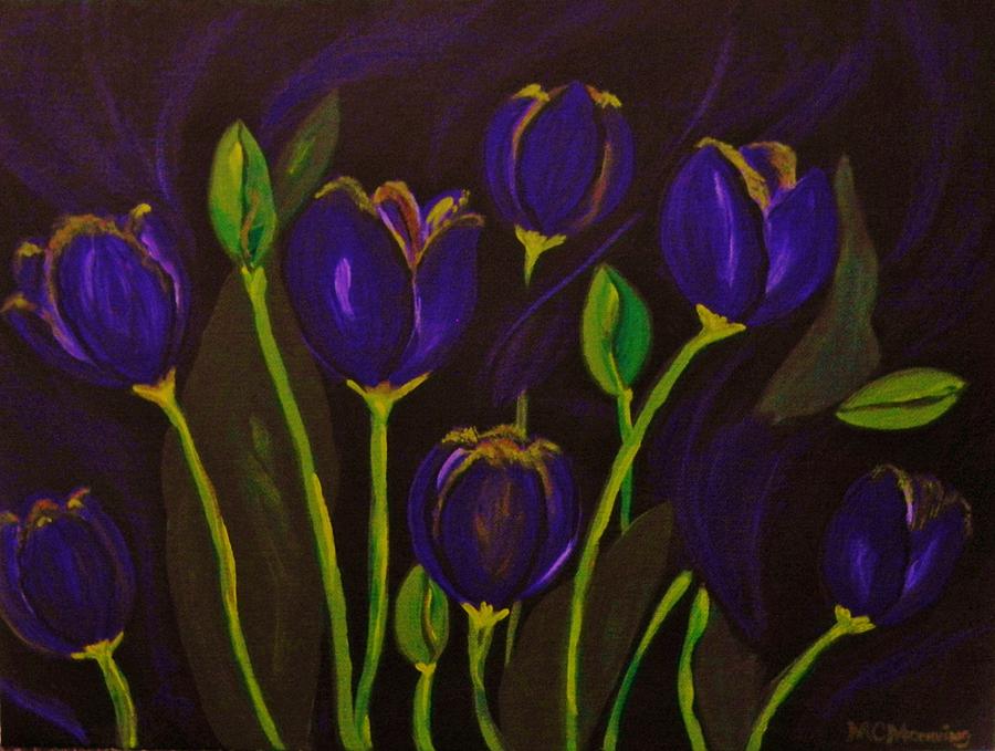 Purpleluscious Painting by Celeste Manning