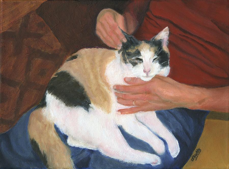 Purr-fectly Fine Painting by Deborah Butts