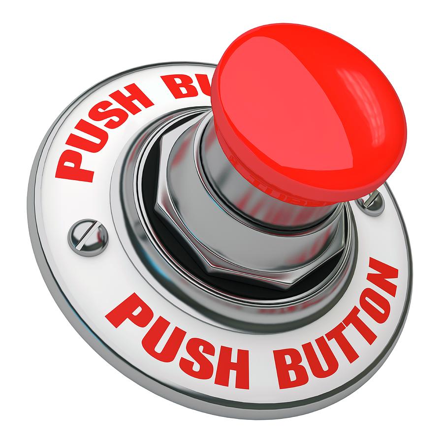 Push Button Photograph by Ktsdesign/science Photo Library