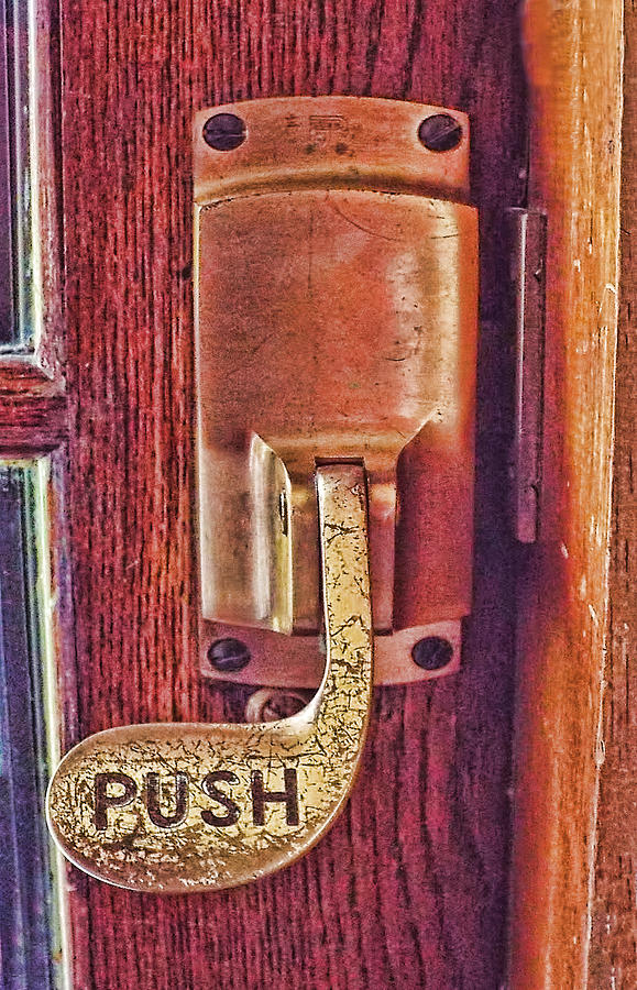 Push door  Photograph by Cathy Anderson