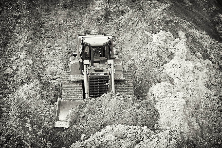 Black And White Photograph - Pushing Dirt by Patrick Lynch