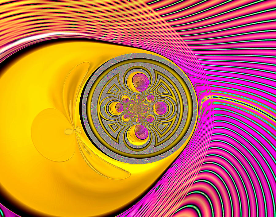 Abstract Digital Art - Pushing Through by Wendy J St Christopher