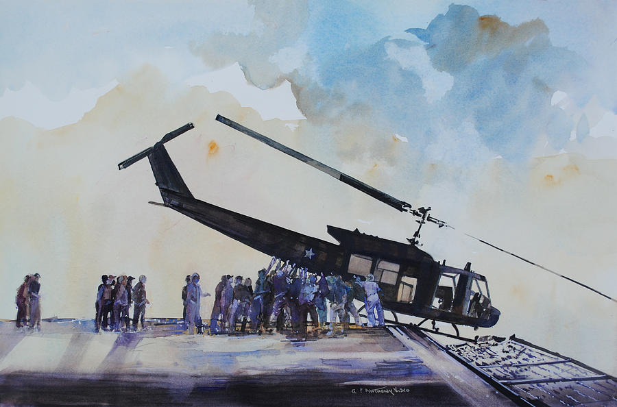 Pushover - South China Sea 1975 Painting by P Anthony Visco