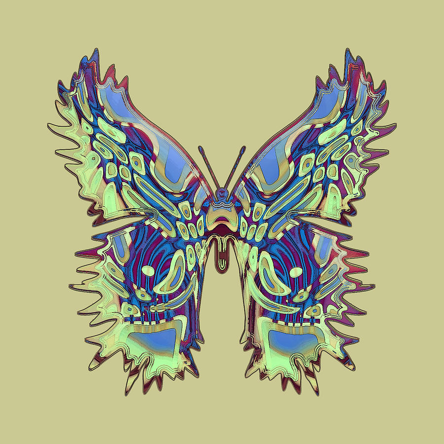 Puttyfly Butterfly Digital Art by Deborah Runham