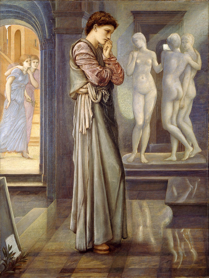 Pygmalion and the Image - The Heart Desires Painting by Edward Burne-Jones