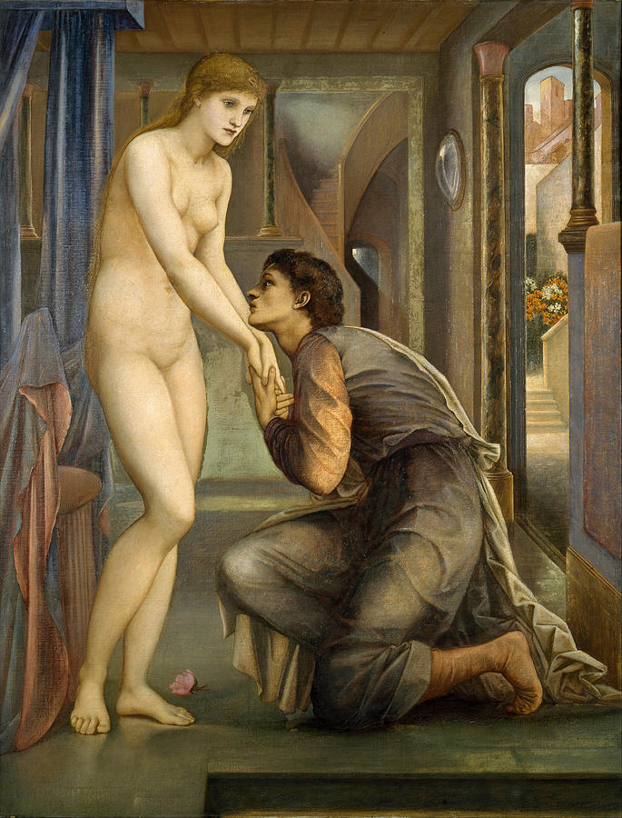 Edward Burne Jones Painting - Pygmalion and the Image - The Soul Attains by Edward Burne-Jones