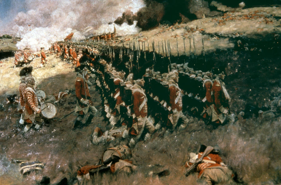 Battle Of Bunker Hill Painting by Howard Pyle