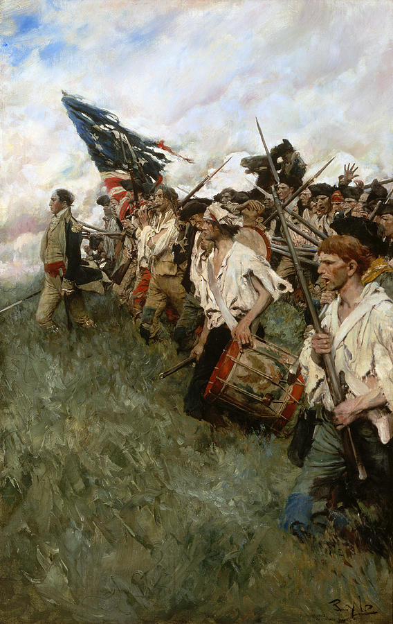 Flag Painting - The Nation Makers, 1906 by Howard Pyle