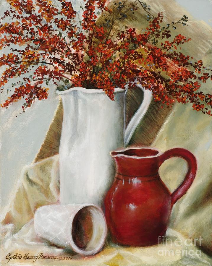 Pyracantha Painting by Cynthia Parsons