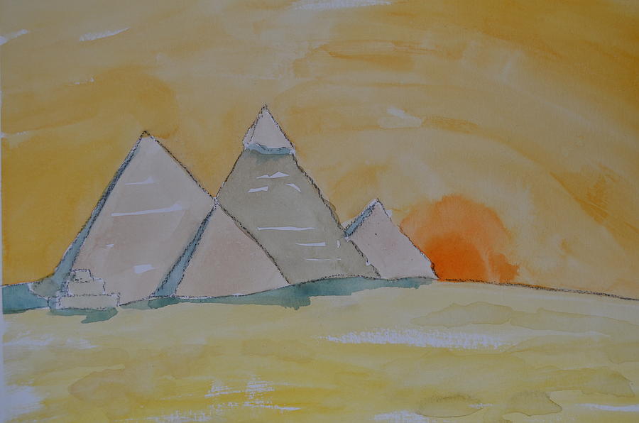 Pyramid at Sunrise Painting by James Cox - Fine Art America