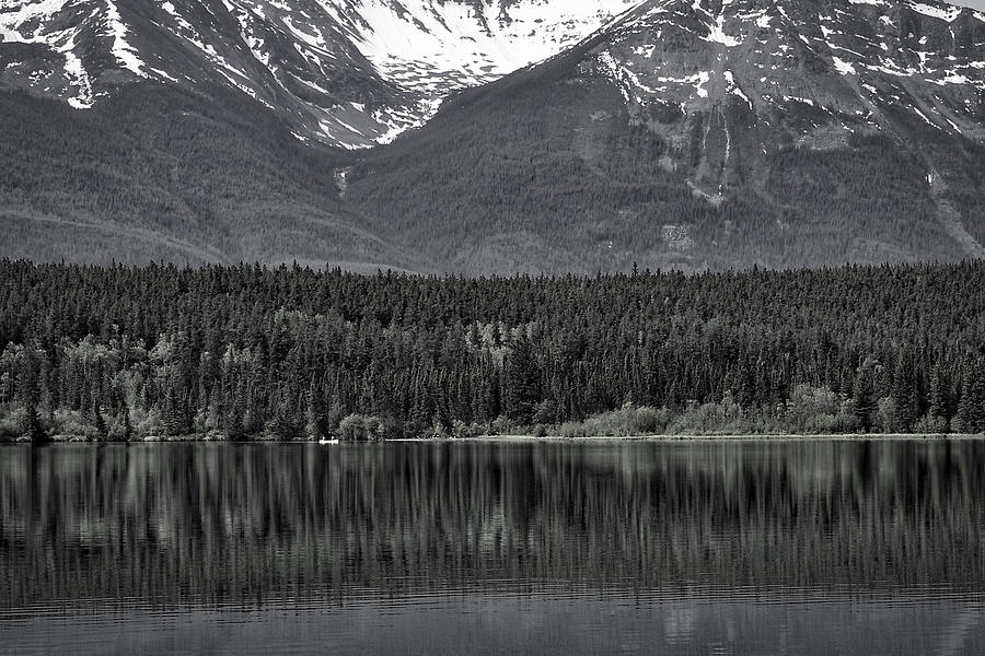 Pyramid Lake Canoeing - Black and White Photograph by Stuart Litoff