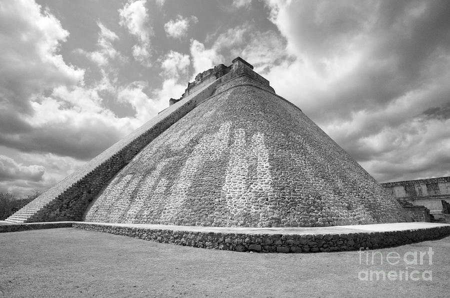 PYRAMID OF THE MAGICIAN Uxmal Mexico Photograph by John  Mitchell