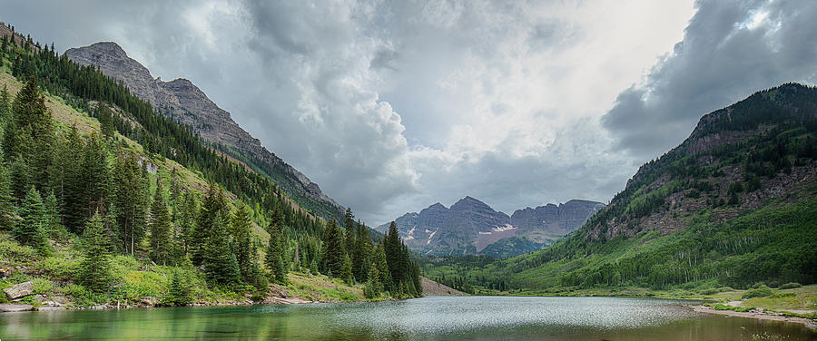 Pyramid Peak and The Maroon Bells Photograph by Adam Pender