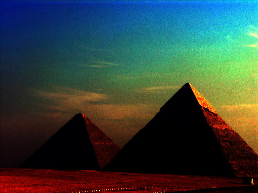 Pyramids Cairo Egypt Photograph by Jacqueline M Lewis