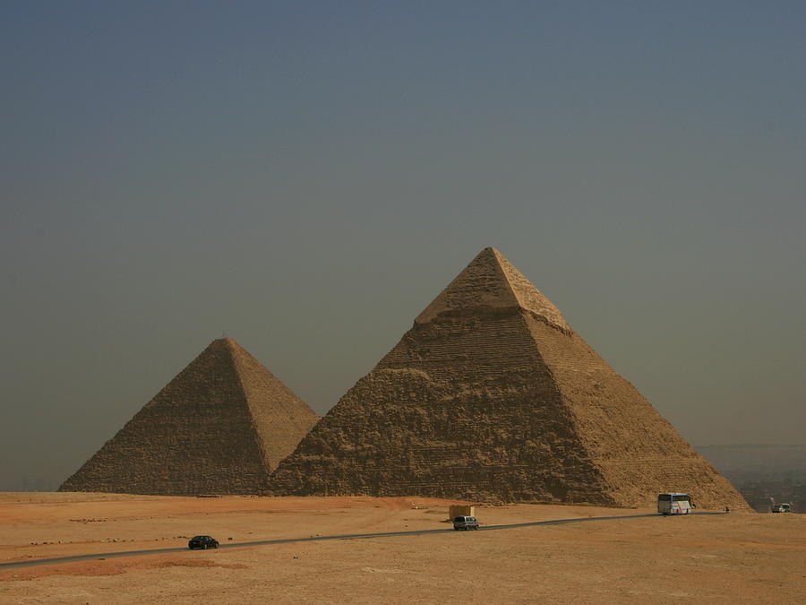 Giza Photograph - Pyramids of Giza by Hermien Pellissier