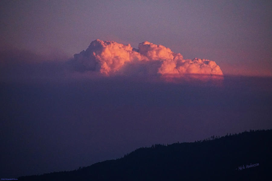 Pyrocumulus at Sunset Photograph by Mick Anderson