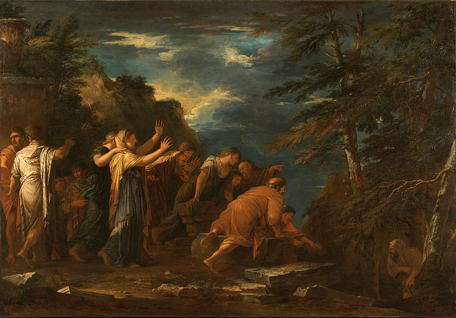Pythagoras Emerging from the Underworld Painting by Salvator Rosa