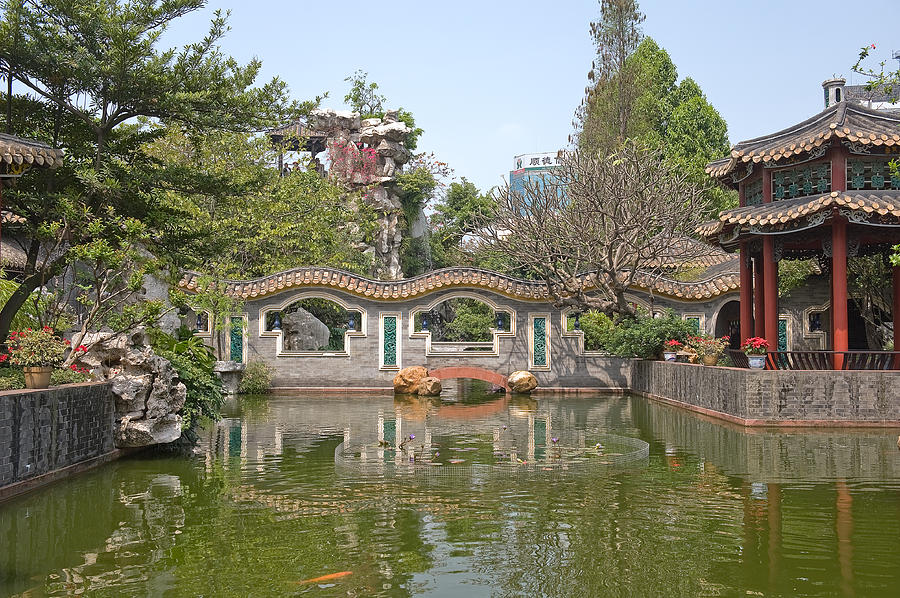 Qinghui garden bridge Photograph by Marek Poplawski