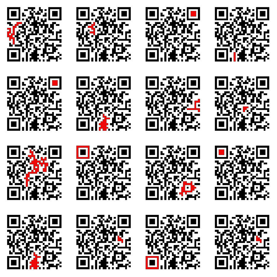 QR with a Splash of Red Photograph by Richard Reeve