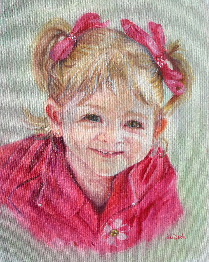 QT Pie Portrait Commissions   Painting by Susan Duda