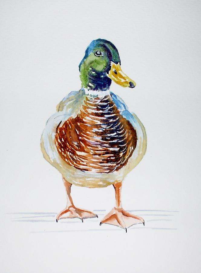 Duck - Quackers Painting by Debra Hall
