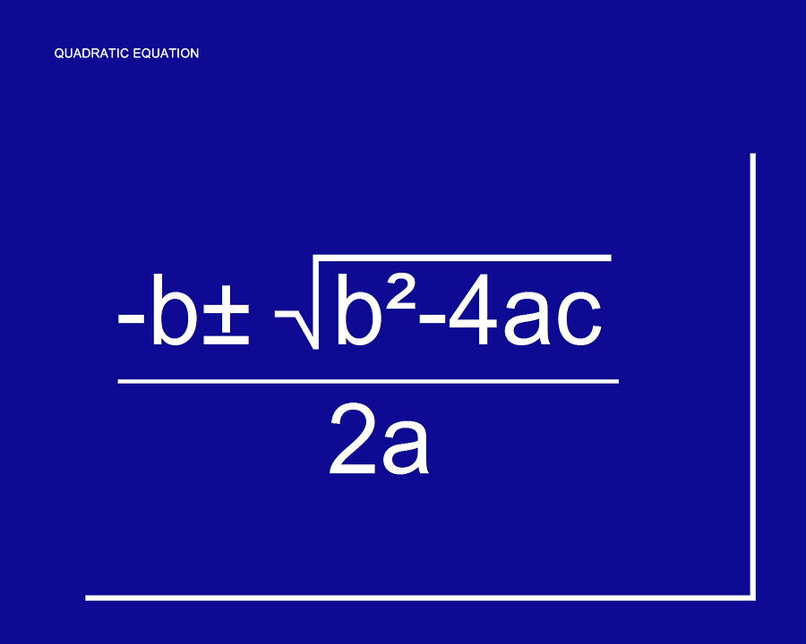 Quadratic Equation blue-white Digital Art by Paulette B Wright