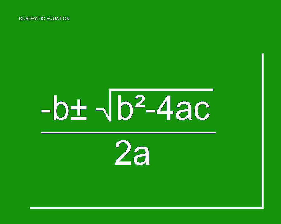 Quadratic Equation green-white Digital Art by Paulette B Wright