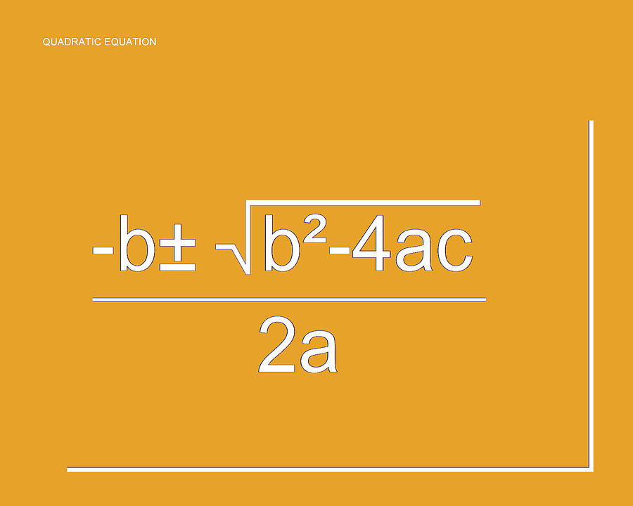 Quadratic Equation orange-white Digital Art by Paulette B Wright