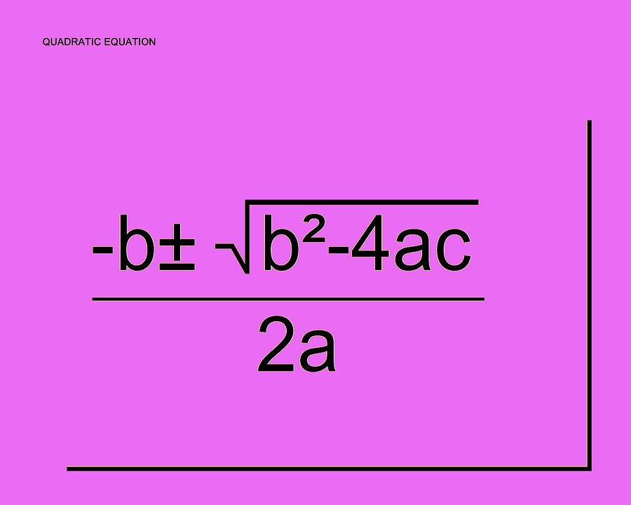 Quadratic Equation pink-black Digital Art by Paulette B Wright