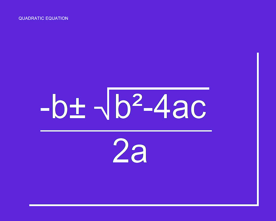 Quadratic Equation purple-white Digital Art by Paulette B Wright