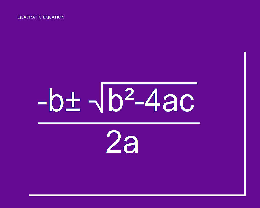 Quadratic Equation violet-white Digital Art by Paulette B Wright