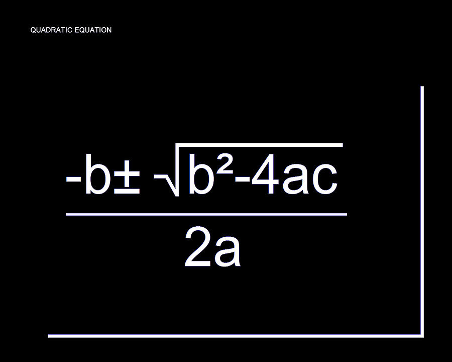 Quadratic Equation w-b Digital Art by Paulette B Wright