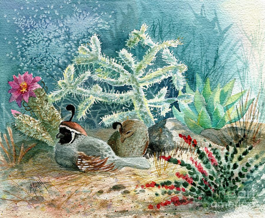 Quail at Rest Painting by Marilyn Smith