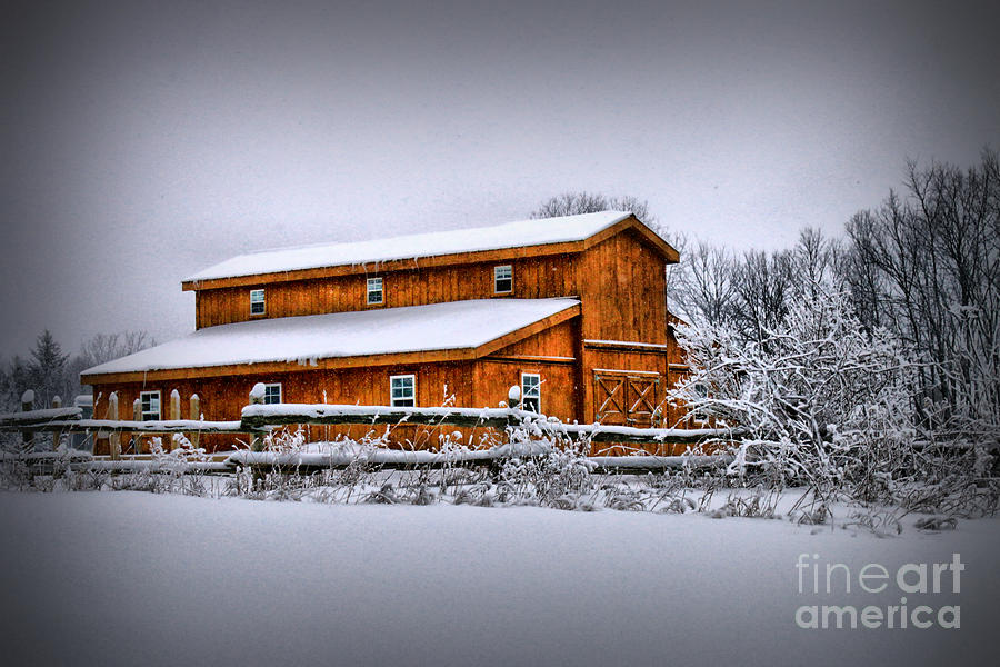 Quaint Barn in the Snow Photograph by Life With Horses