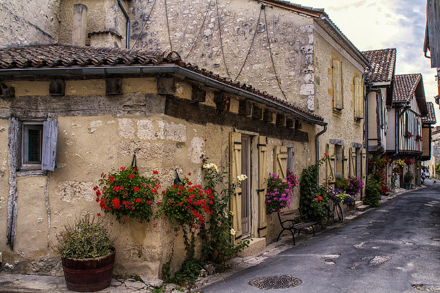 Quaint French Street in Issigeac Photograph by Georgia Clare
