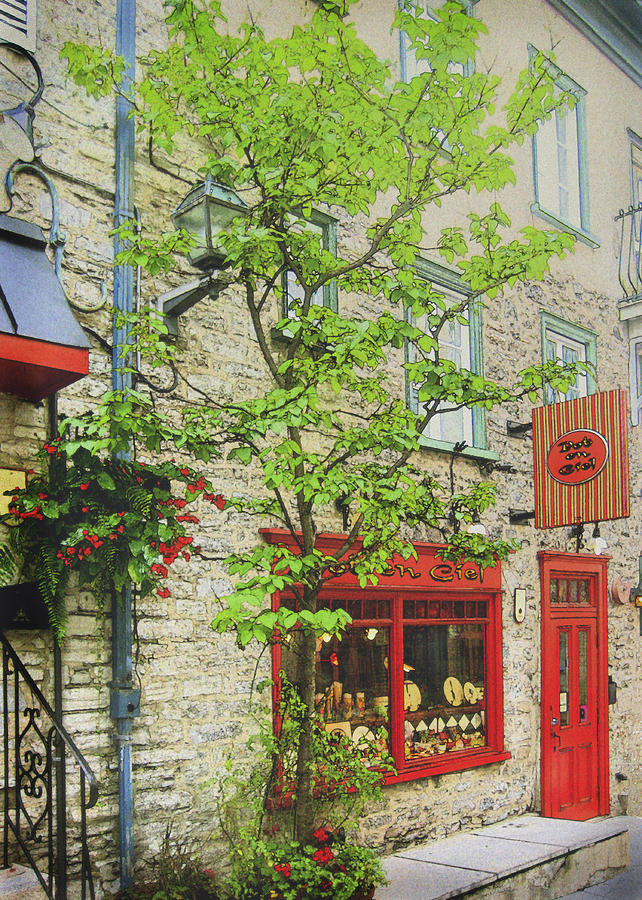 Quaint Shops Quebec City Photograph by Ann Powell