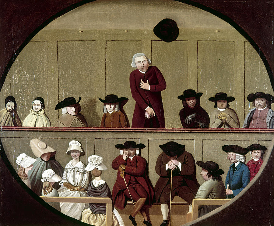 Quaker Meeting, 1790 Painting by Granger